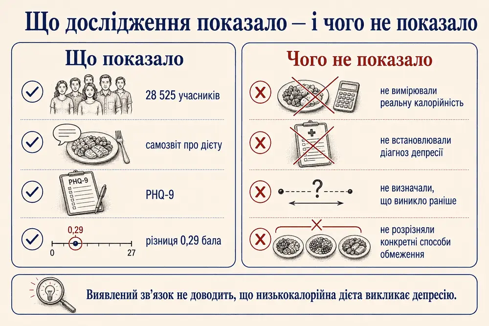 Як повʼязані низькокалорійні дієти і депресія