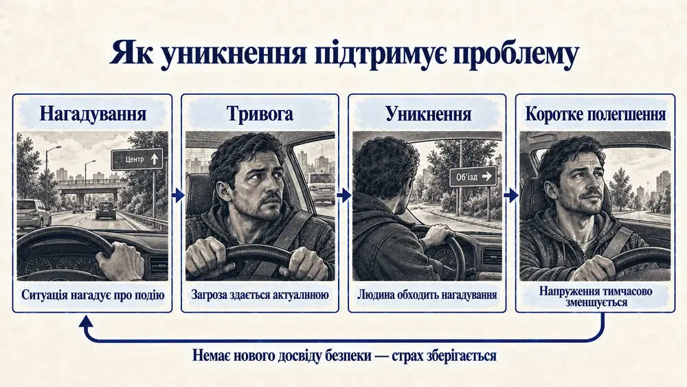 Як уникнення при ПТСР підтримує тривогу