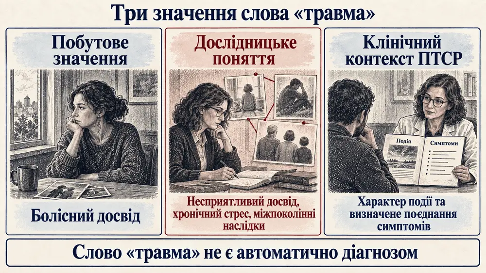 Різні значення слова травма