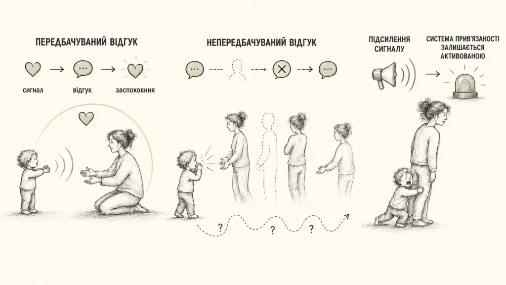 Непередбачуваний відгук і формування гіперактивації