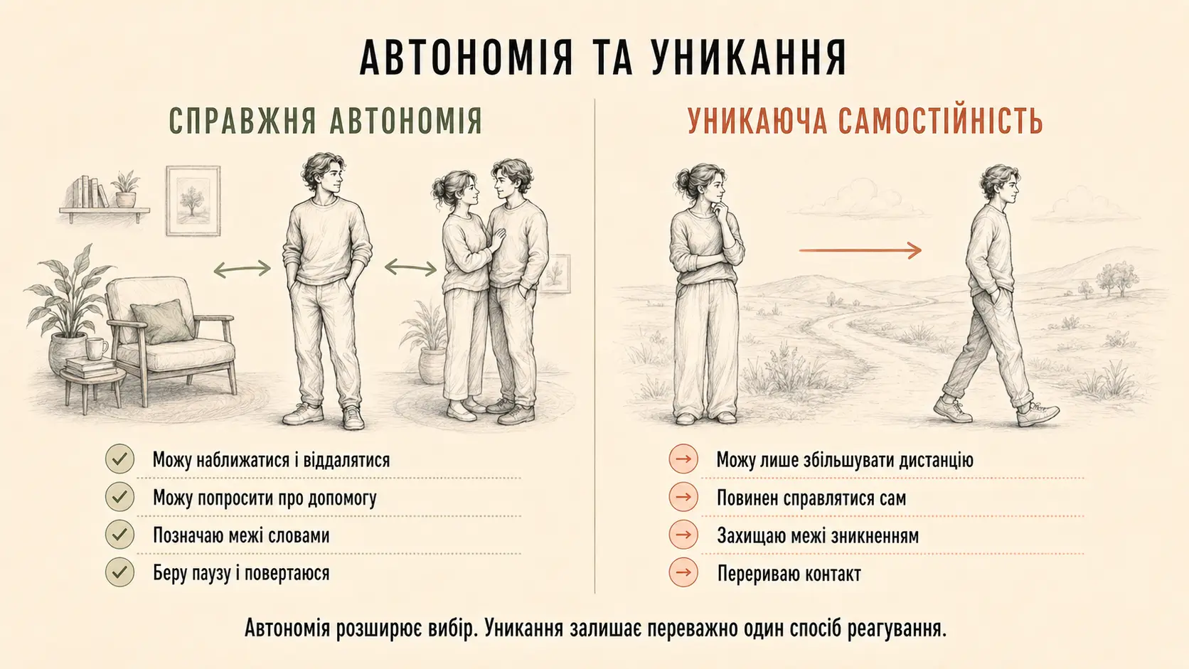 Уникаючий тип прив'язаності: чому близькість викликає бажання віддалитися