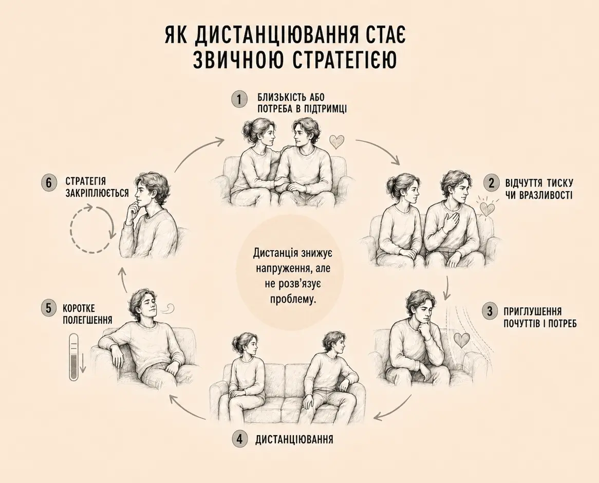 Уникаючий тип прив'язаності: чому близькість викликає бажання віддалитися