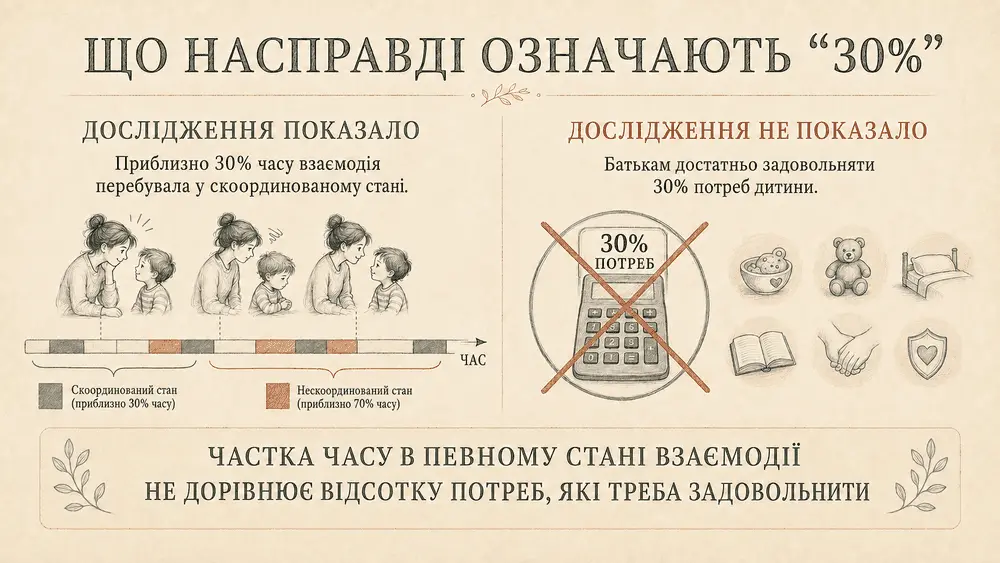 Що насправді означають 30% скоординованої взаємодії з дитиною.