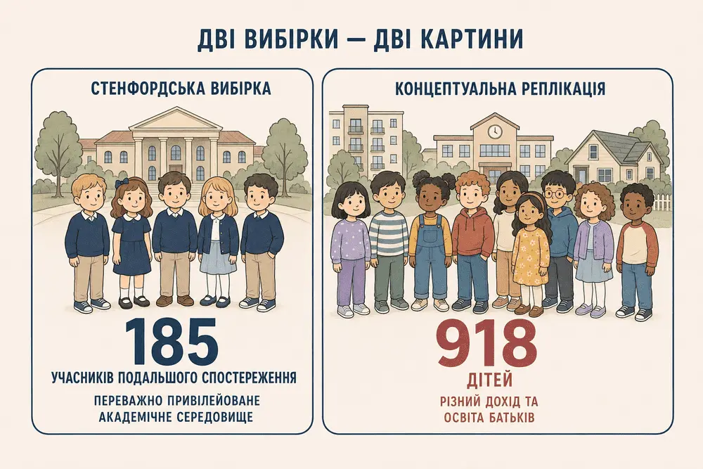 Різниця між вибірками в дослідженнях