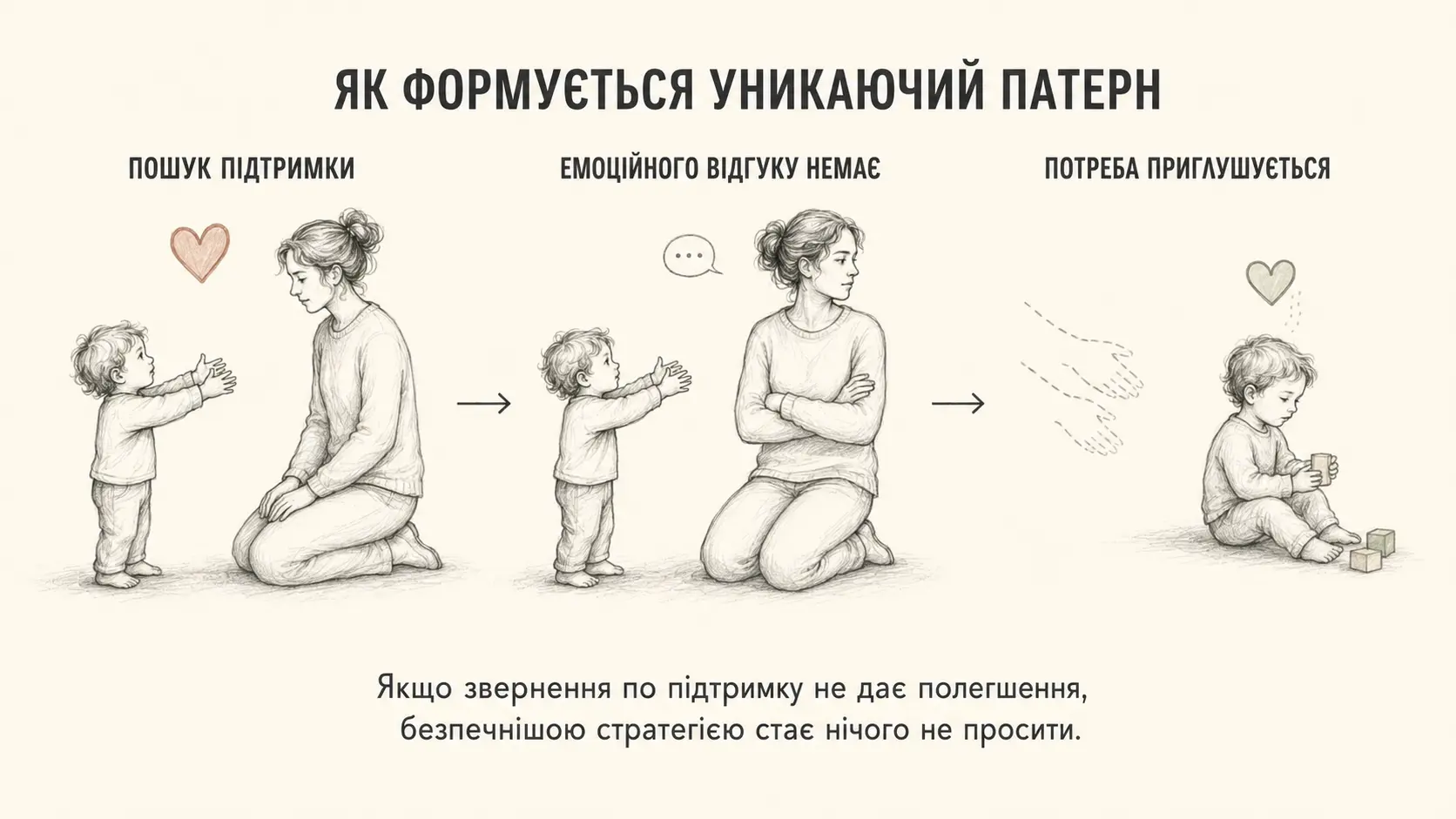 Уникаючий тип прив'язаності: чому близькість викликає бажання віддалитися